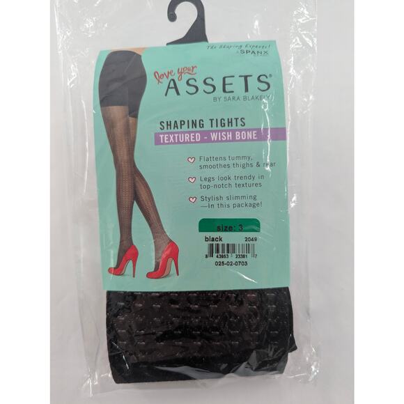 Spanx Assets Shaping Textured Tights Size 3 - Picture 7 of 7
